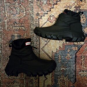 Hunter Black Ankle Boots